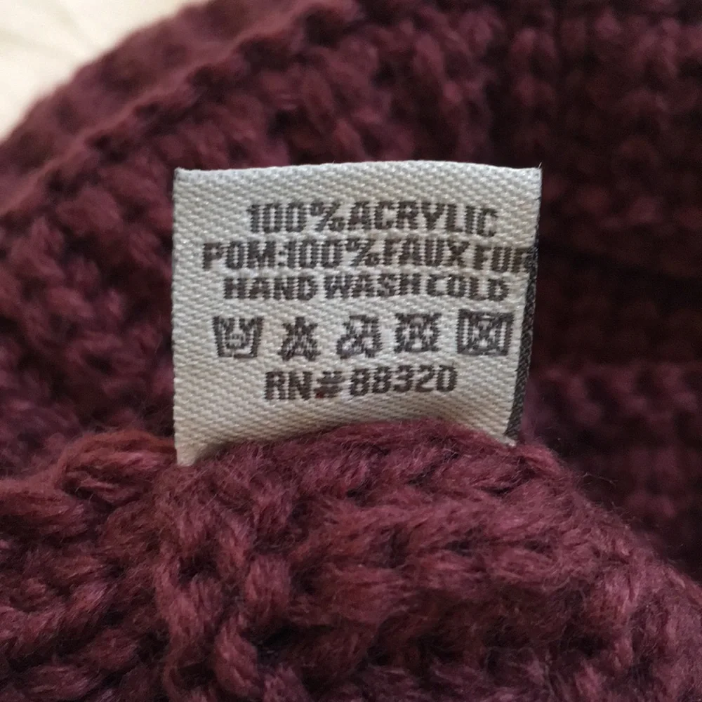 C.C Knit Beanie With Faux Fur Pom